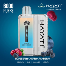 Hayati Flavour List | Heidelbeere, Kirsche, Cranberry 28X2145 Hayati Infinity 6000 Pod-Kits