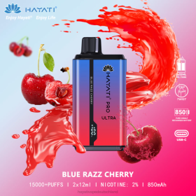 Hayati Vape Deutschland | blaue Razz-Kirsche 28X2193 Hayati Pro Ultra Einweg 15000 Züge