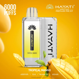 Hayati Vape Deutschland | tropische Mango 28X2163 Hayati Infinity 6000 Pod-Kits