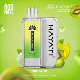 Hayati Vape Review | Kiwi und Limette 28X238 Hayati Miniature 600 Pod-Kits