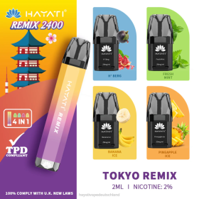 Hayati Vape Review | Tokio-Remix 28X258 Hayati Remix vorgefülltes Pod-System, 2400 Züge