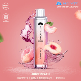 Hayati Vape Review | saftiger Pfirsich 28X2108 Hayati Pro Max Einweg