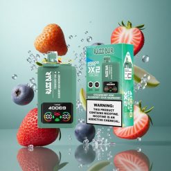 Erdbeere-Kiwi & Blaubeere-Sauerhimbeere Razz Bar 40000 Züge Power Bildschirm Anzeige vape wholesale Deutschland